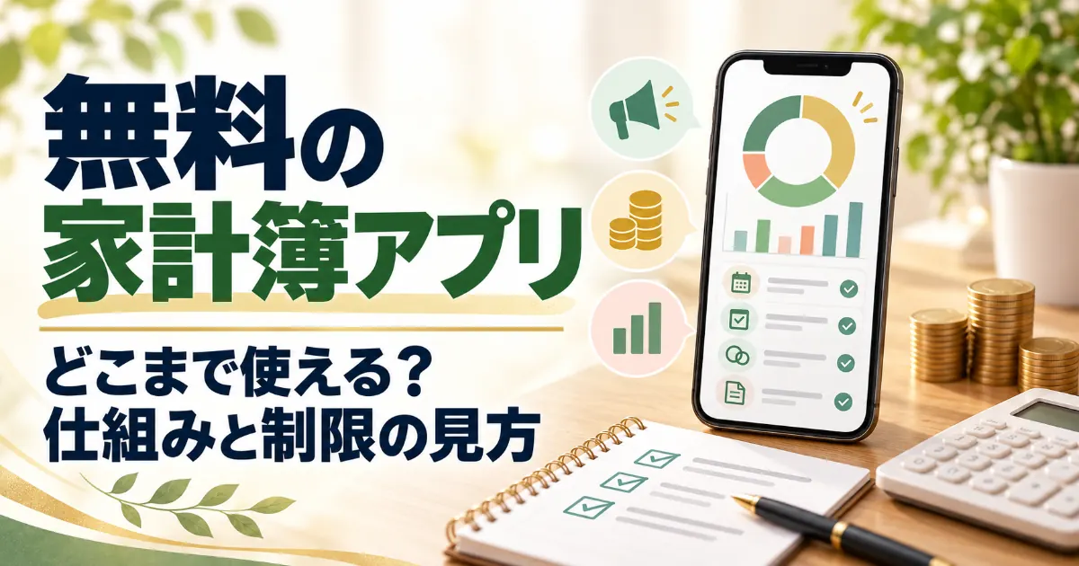 家計簿アプリは無料でどこまで使える？収益の仕組みと制限の見方【2026年】