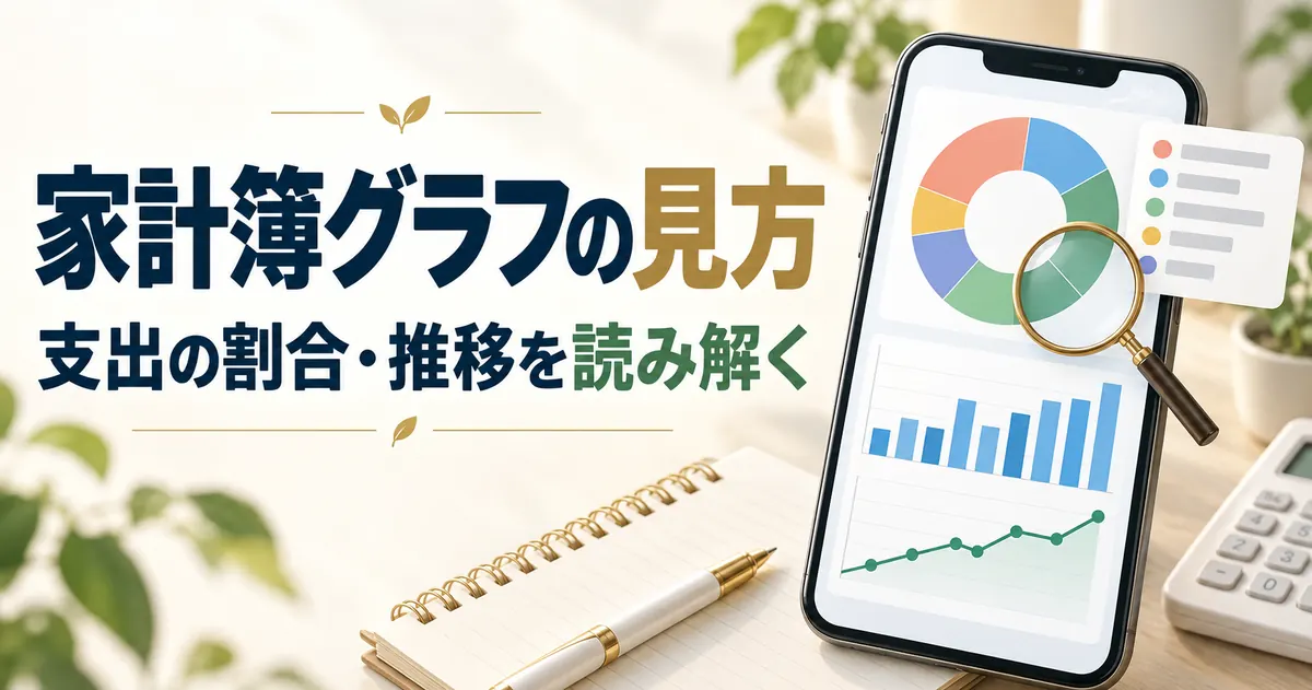 家計簿のグラフの見方【2026年】円グラフと月別推移で何を見て何を決めるか
