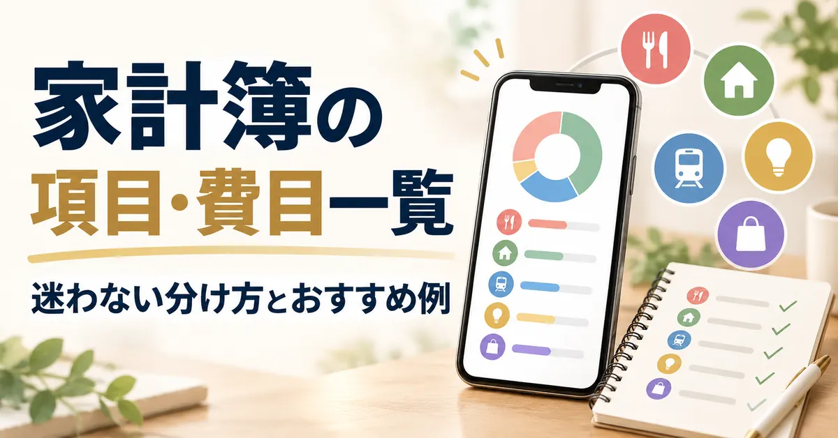家計簿の項目の分け方【2026年】5〜8個で足りる根拠と迷う支出の置き場