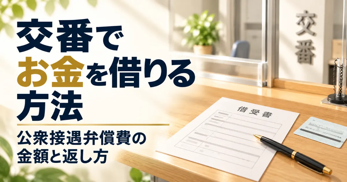交番でお金を借りる方法【2026年】公衆接遇弁償費の金額と返し方