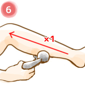 ひざ下全体をしたから上へローリング